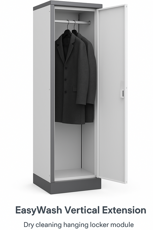 EasyWash Vertical Extension – Dry Cleaning Hanging Locker Module