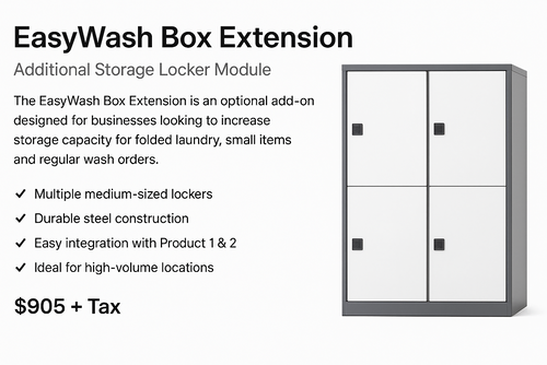 EasyWash Box Extension – Additional Storage Locker Module